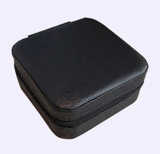 Compact PU Leather Jewelry Travel Organizer