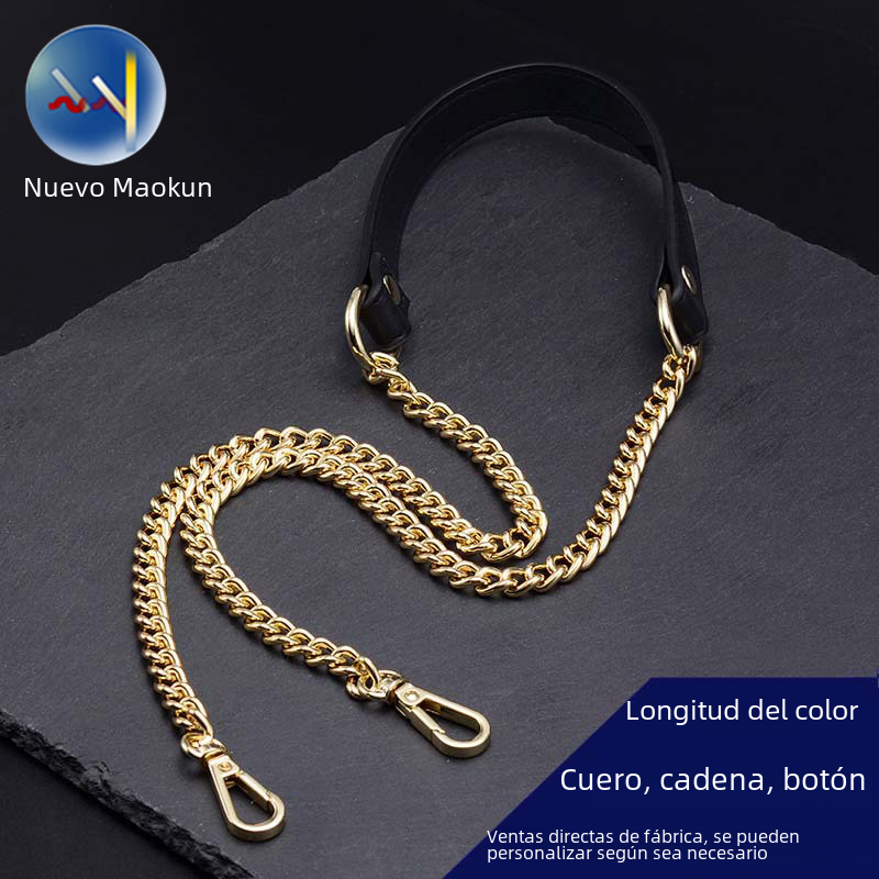 NK Chain & Leather Crossbody Bag Strap – 120cm