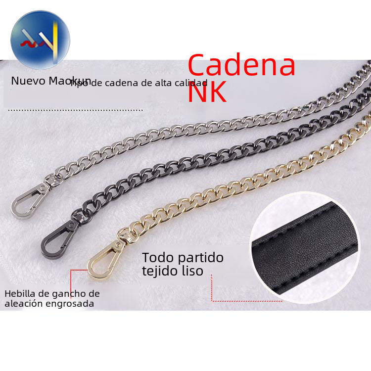 NK Chain & Leather Crossbody Bag Strap – 120cm