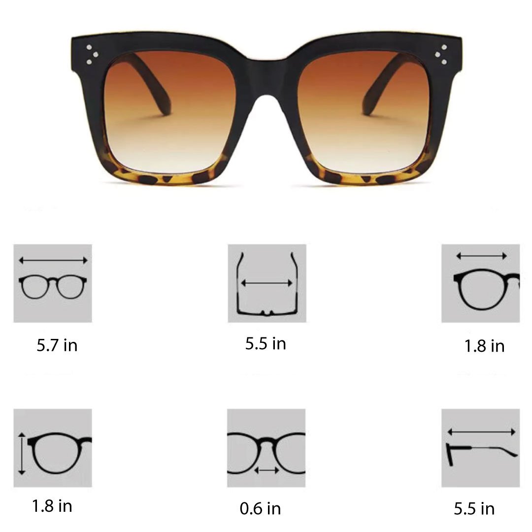 Adele Square Sunglasses – Minimalist UV400 Everyday Shades | Brown & Black