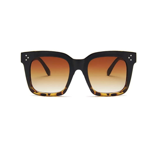 Adele Square Sunglasses – Minimalist UV400 Everyday Shades | Brown & Black