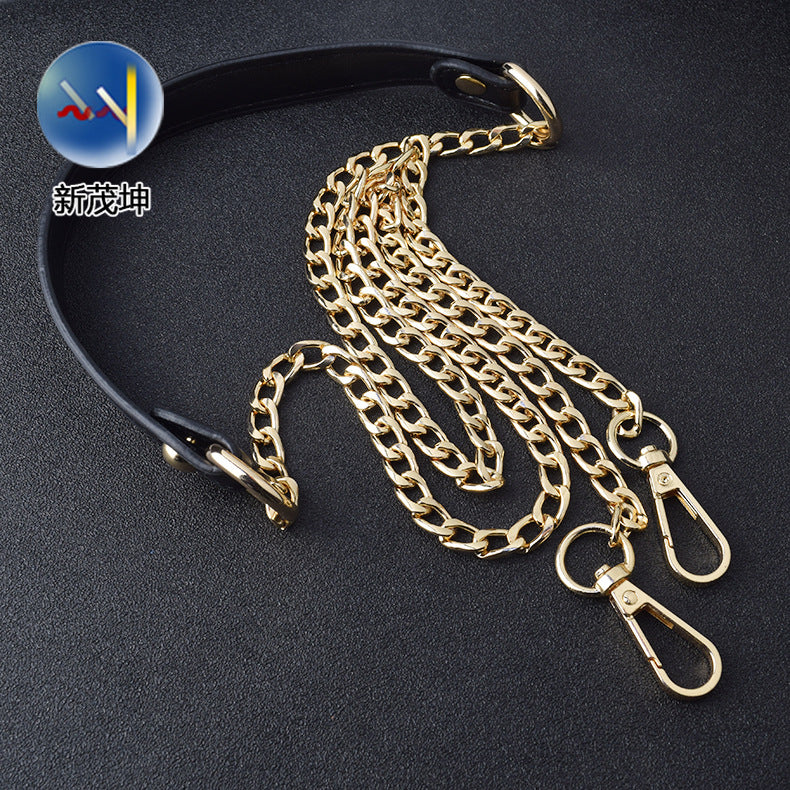 NK Chain & Leather Crossbody Bag Strap – 120cm