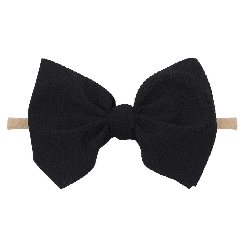 Children's Bow Headband & Hairband Set – Soft Waffle Fabric Hair Accessories for Girls | 8 Colors