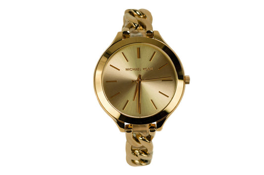 Michael Kors MK3222 Slim Runway Gold-Toned Chain Watch