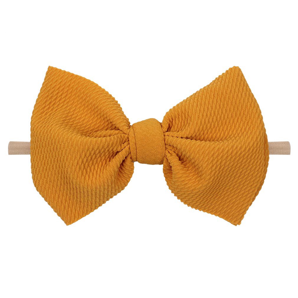 Children's Bow Headband & Hairband Set – Soft Waffle Fabric Hair Accessories for Girls | 8 Colors