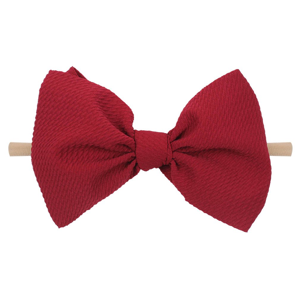 Children's Bow Headband & Hairband Set – Soft Waffle Fabric Hair Accessories for Girls | 8 Colors