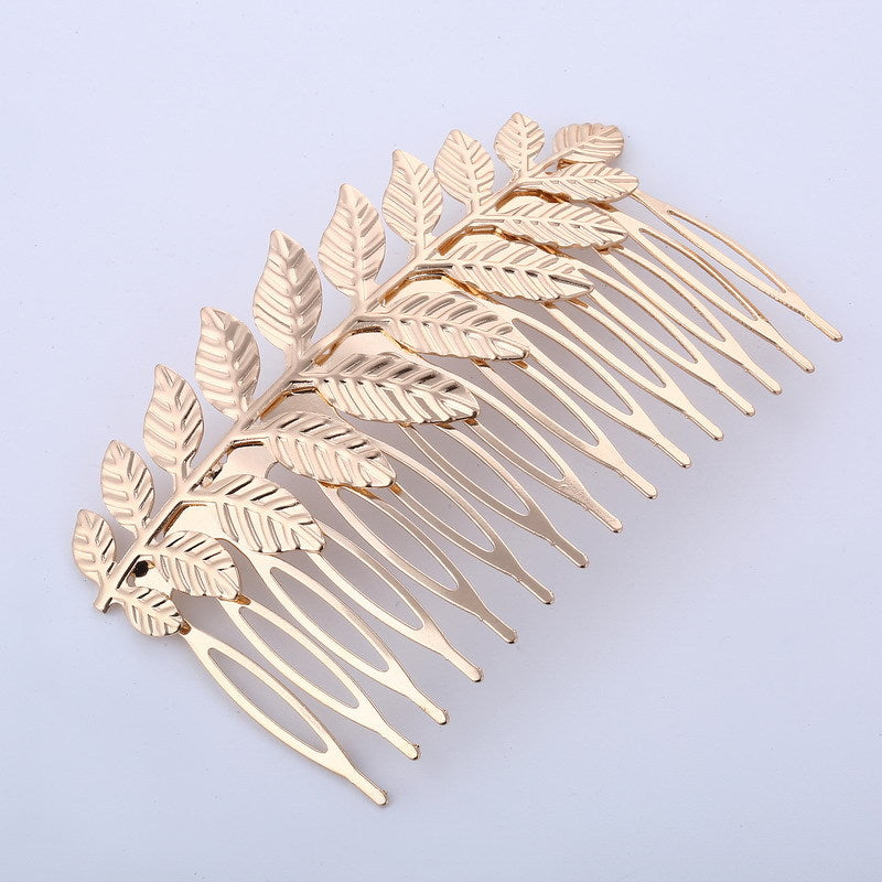 Baroque Leaf Headdress for Women – Wedding Hair Accessory | Gold, Rose Gold & Silver