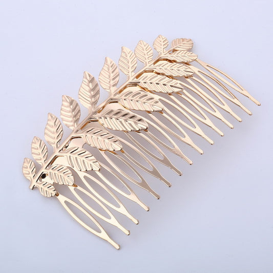 Baroque Leaf Headdress for Women – Wedding Hair Accessory | Gold, Rose Gold & Silver