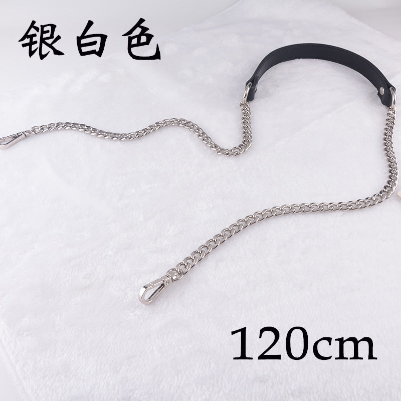 NK Chain & Leather Crossbody Bag Strap – 120cm