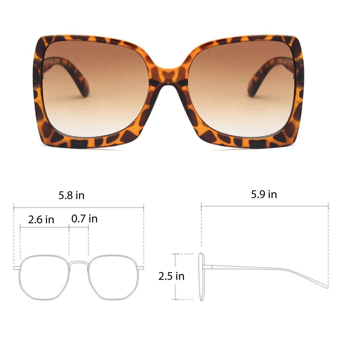 Athina Oversized Square Sunglasses – Retro Aesthetic UV400 Shades