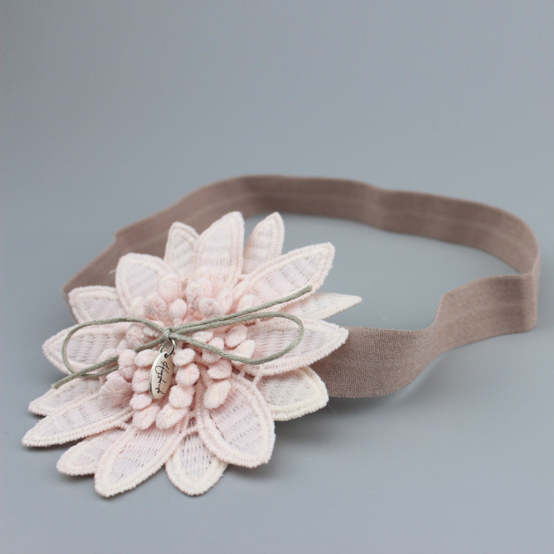 Children's Flower Hair Band – Soft Kids Headband in Pink & White | Gift for Girls