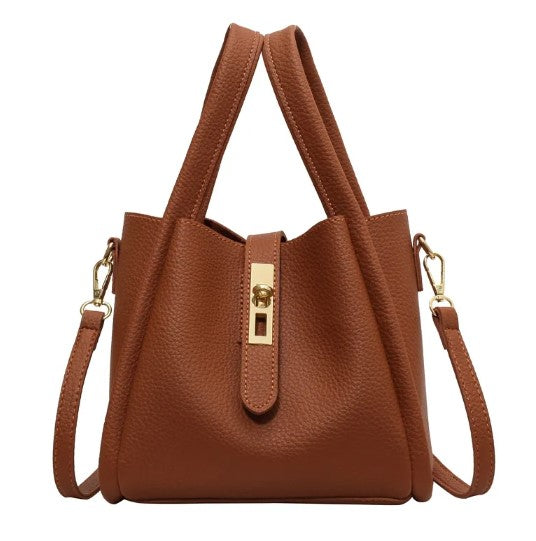 Retro Textured Bucket Bag – Shoulder & Crossbody
