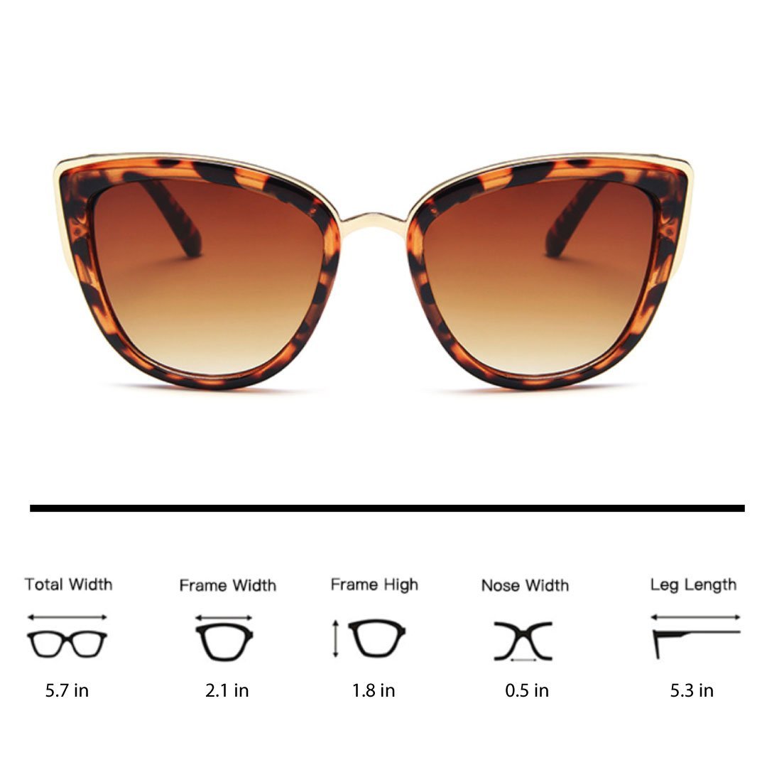 Abby Cat Eye Sunglasses – Retro Old Hollywood UV400 Frames for Women
