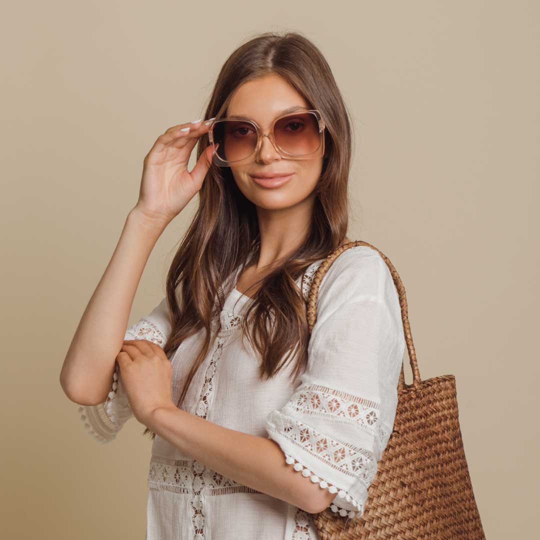 Athina Oversized Square Sunglasses – Retro Aesthetic UV400 Shades