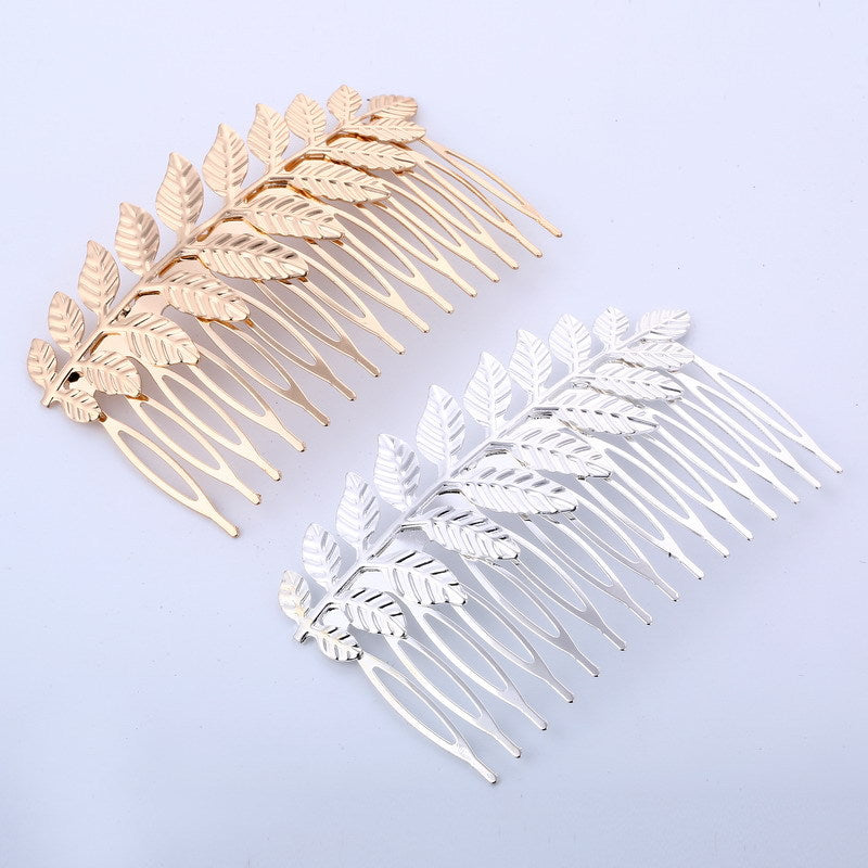 Baroque Leaf Headdress for Women – Wedding Hair Accessory | Gold, Rose Gold & Silver